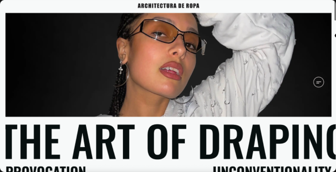 Architectura de Ropa, sekcia The Art of Draping na webovej stránke