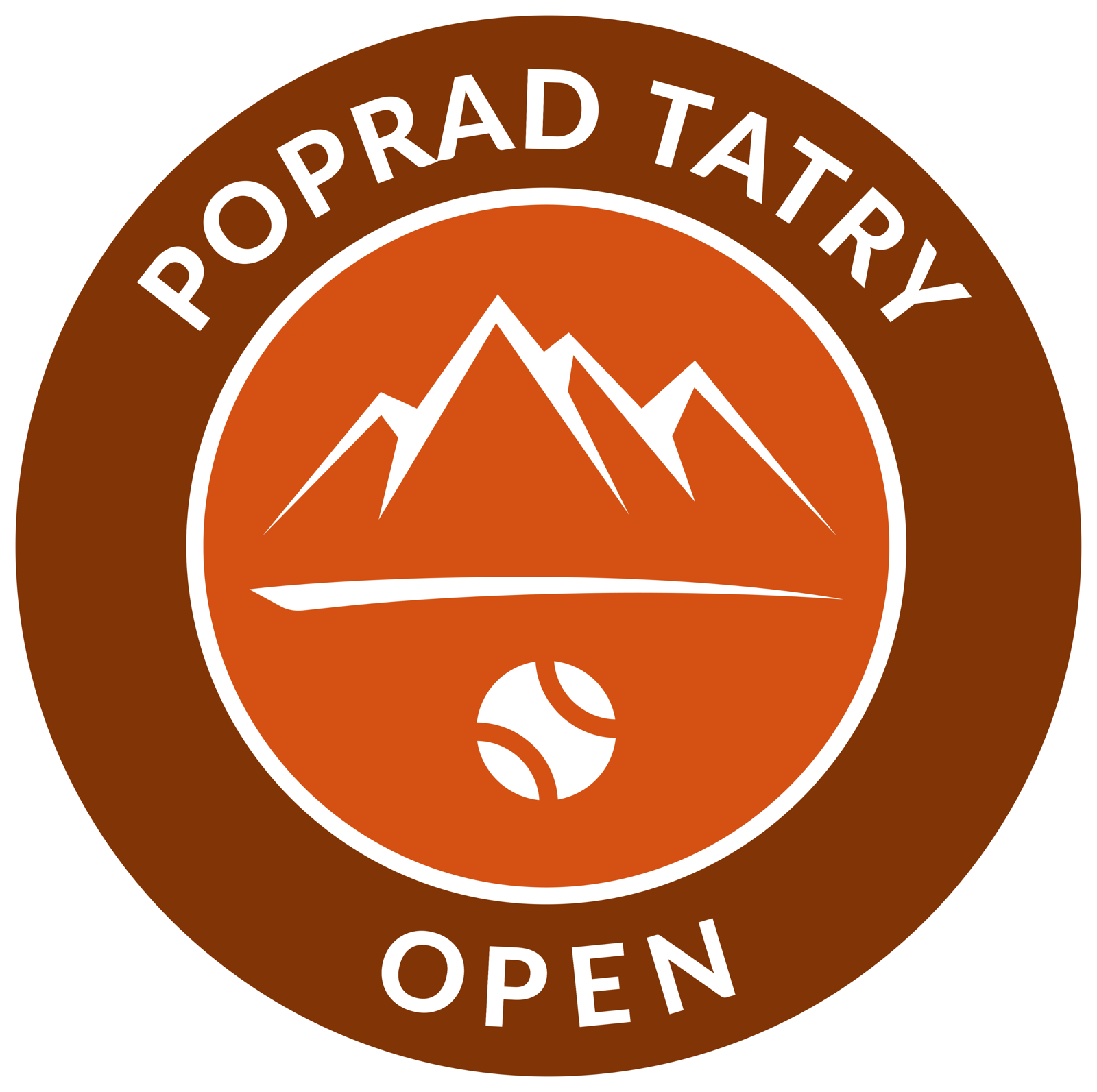 Nové logo turnaja Poprad Tatry Open s motívom tatranských štítov a tenisovej loptičky